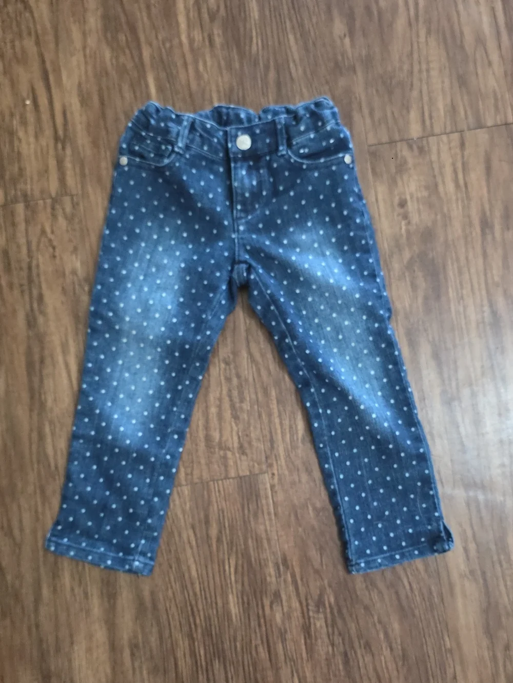 Gymboree Girls Blue Polka Dot Jeans